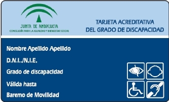 tarjeta acreditativa discapacidad